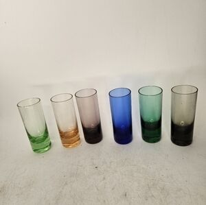 Vintage multicolored apertif/shot‎ glasses